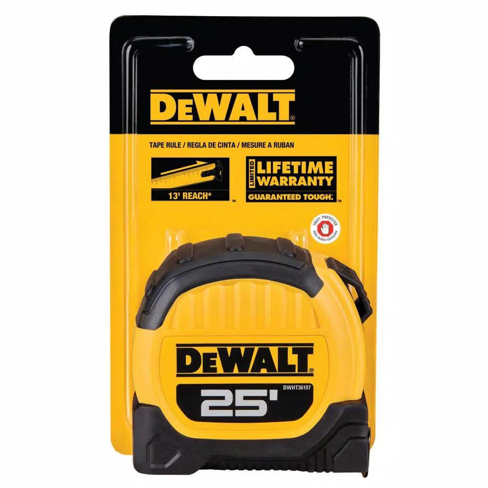 DEWALT 25 ft. x 1-1/8 in. Tape Measure, 4-Pack - Durable Residential Construction Hand Tool