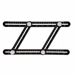 POWERTEC Universal Angle Template Tool, 10 in. Aluminum Multi-Angle Ruler & Precision Stencil thumbnail 1