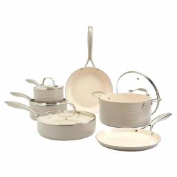 Denmark Tools for Cooks Monaco 10-Piece Fog Aluminum Non-Stick Cookware Set thumbnail 1