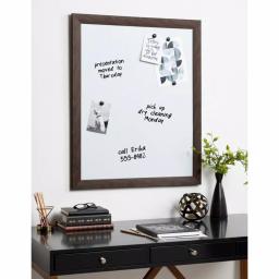 DesignOvation Kate and Laurel Beatrice Walnut Brown Rectangle Magnetic Dry Erase Memo Board thumbnail 5