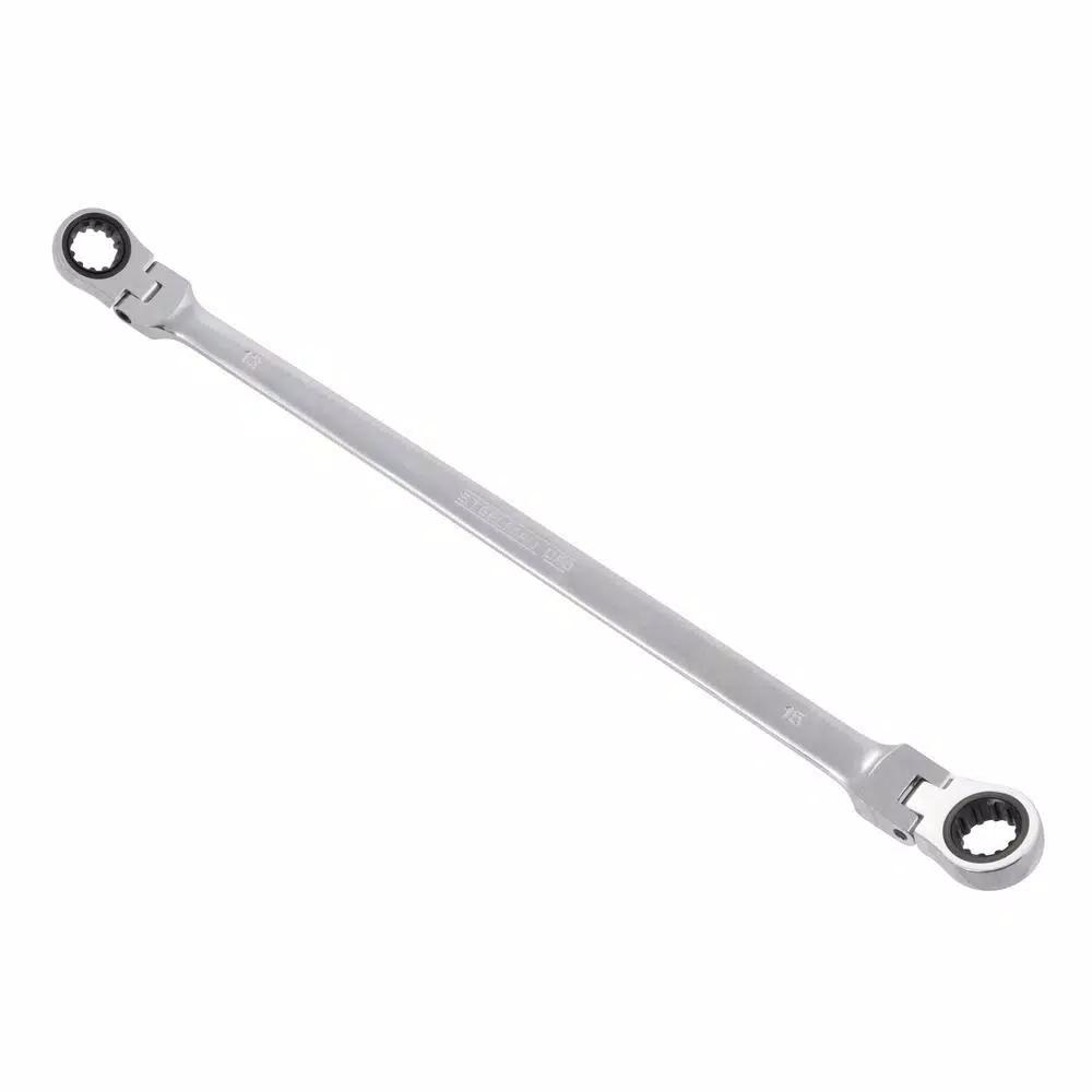STEELMAN PRO 96747 Metric Flexible Double Box-End Universal Spline Ratcheting Wrench Set, 5-Piece
