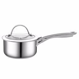 Cooks Standard 1.5 Qt. Stainless Steel Saucepan with Tempered Glass Lid thumbnail 2