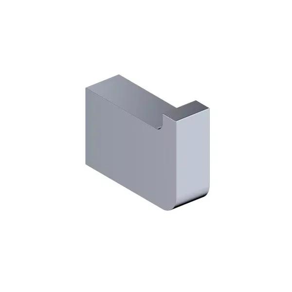 WS Bath Collections Cube Single Robe and Towel Hook - Polished Chrome - Solid Brass