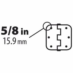 Everbilt 3-1/2 in. x 5/8 in. Radius Oil-Rubbed Bronze Smooth Action Steel Door Hinge thumbnail 4