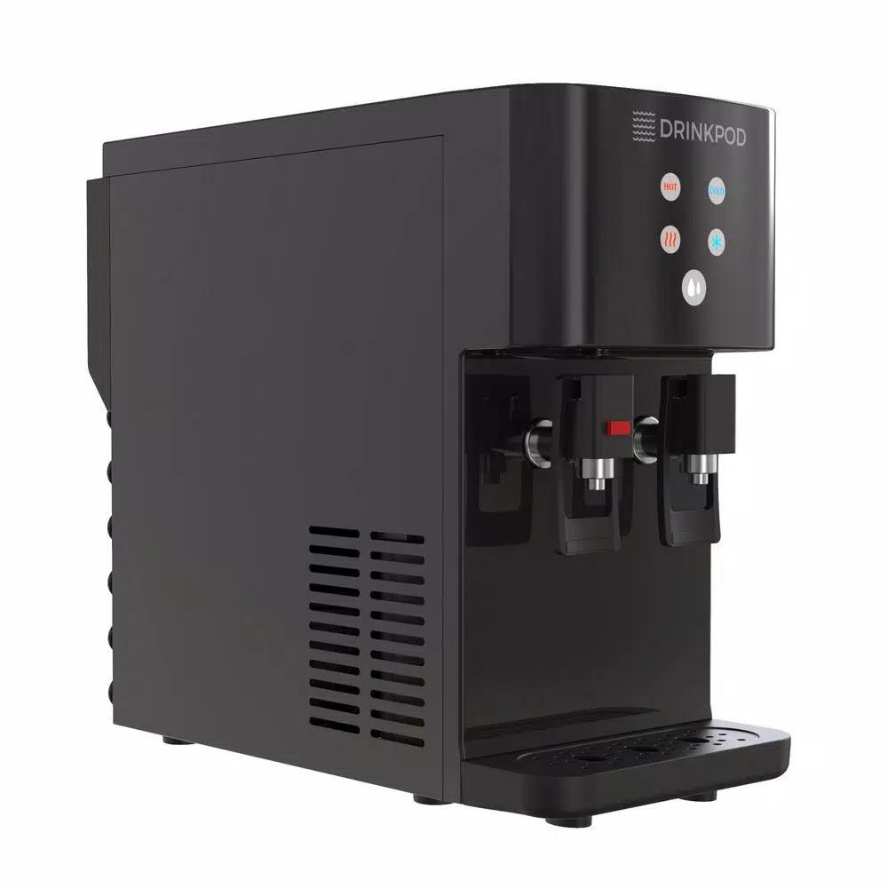 DRINKPOD 2000 Series Bottleless Water Filtration Cooler, 4-Stage Purification, Hot & Cold, Black