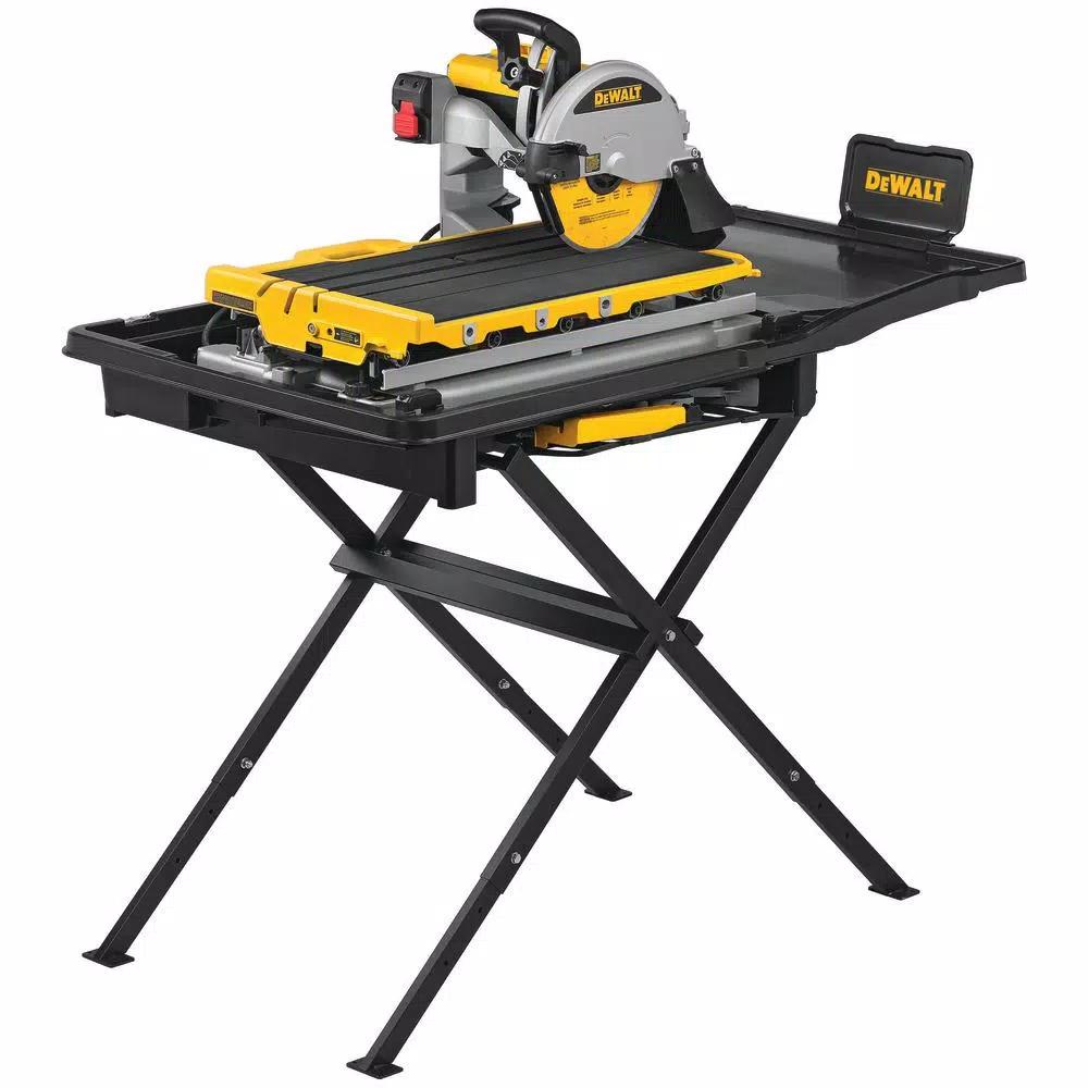 DEWALT 10 in. High Capacity Wet Tile Saw with Stand, 15 Amp Corded Specialty Saw