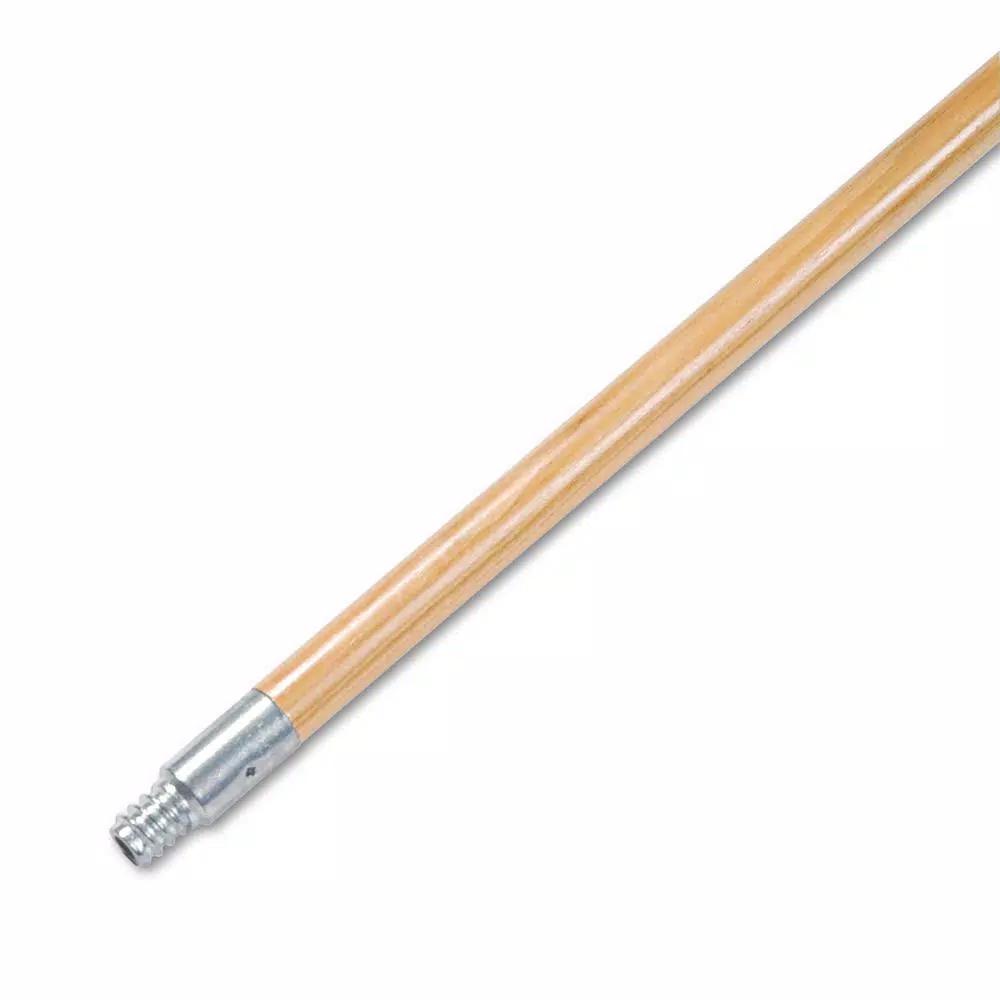 Boardwalk 60 in. Hardwood Broom Handle with Die-Cast Aluminum Threaded Tip, 15/16 in. Diameter