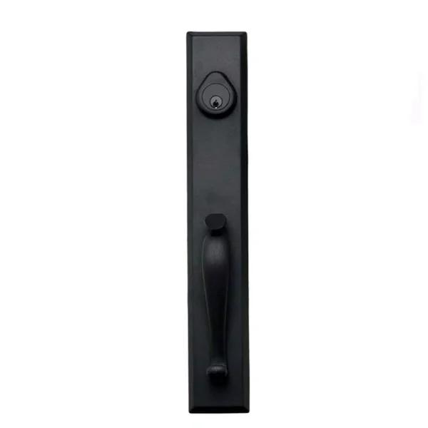 Delaney Hardware Sandcast Cordoba Aged Black Single Cylinder Deadbolt Entry Handleset with Tulum Knob
