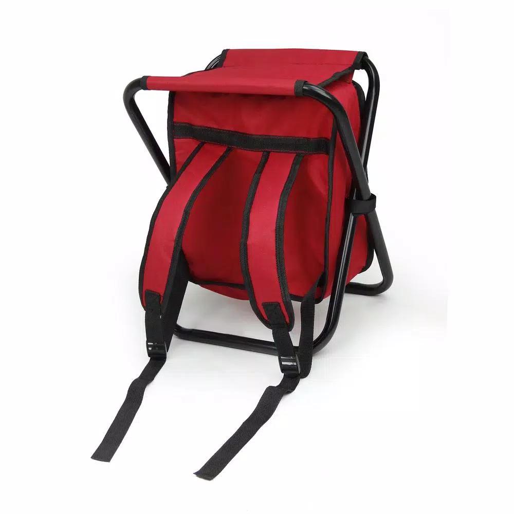 GigaTent 20-Can Collapsible Cooler Backpack with Folding Stool and Insulated Ice Bag