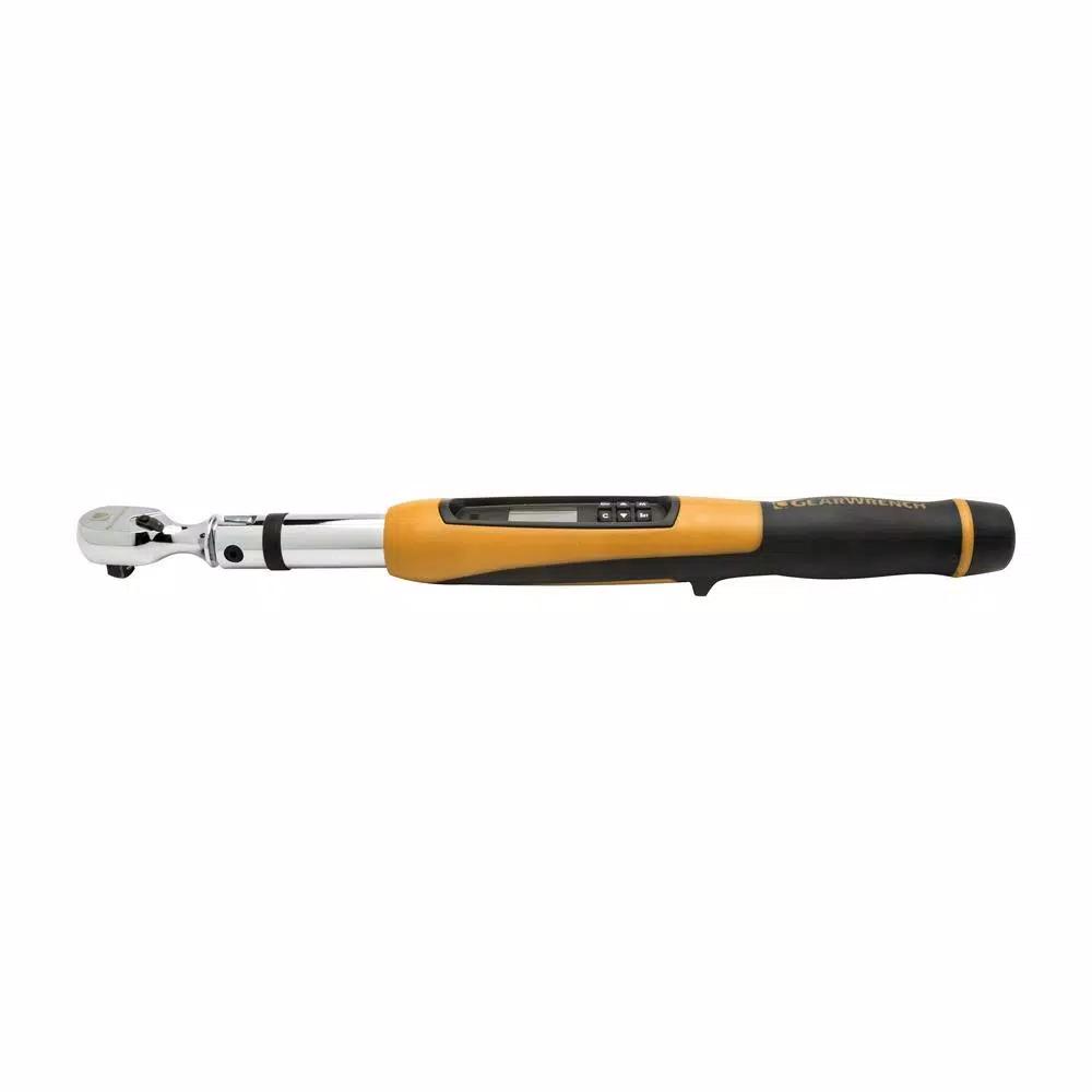 GEARWRENCH 3/8 in. Flex Head Electronic Torque Wrench, 10-100 ft./lbs. with Angle Mode