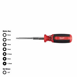 Milwaukee 9-in-1 Metric Hex/Key Drive Multi-Bit Screwdriver Set thumbnail 1