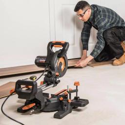 Evolution Power Tools Evolution 10 Amp 7-1/4 in. Sliding Compound Miter Saw with Laser Guide and Multi-Material Blade thumbnail 8