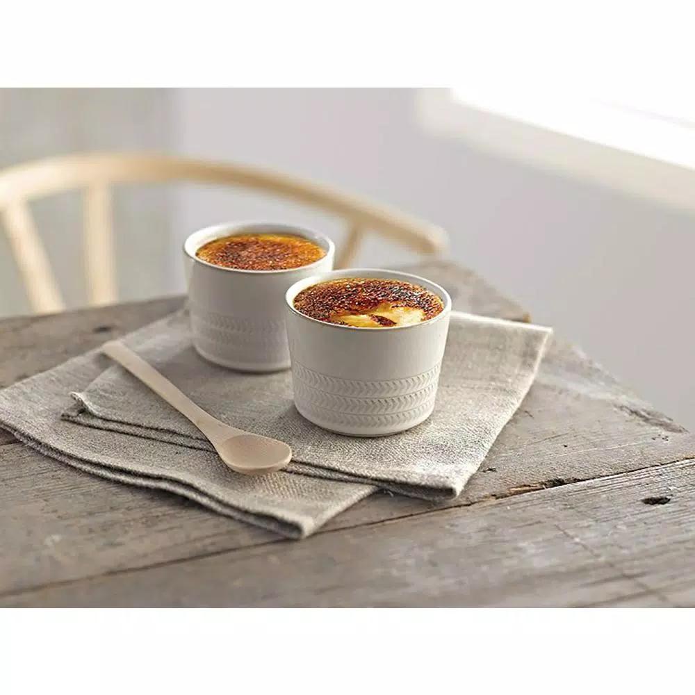 Denby Natural Canvas Textured Sugar Bowl and Ramekin