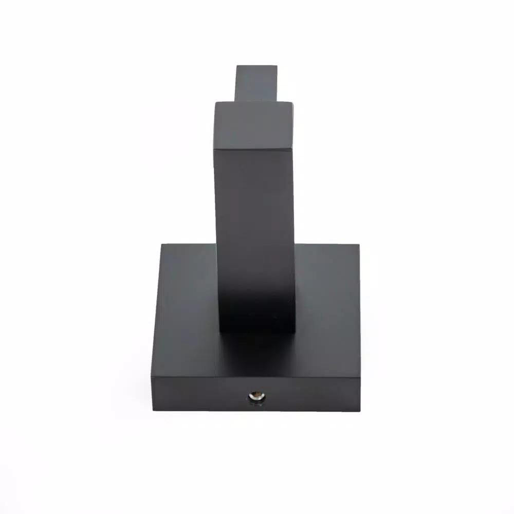 Italia Trieste Single Robe Hook, Matte Black, Solid Brass