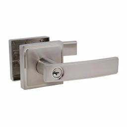 Design House Vista Satin Nickel Entry Door Lever and Single Cylinder Deadbolt Combo thumbnail 3