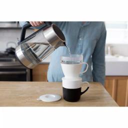 OXO Good Grips 1.5-Cup Pour-Over Coffee Maker with Water Tank, White thumbnail 15