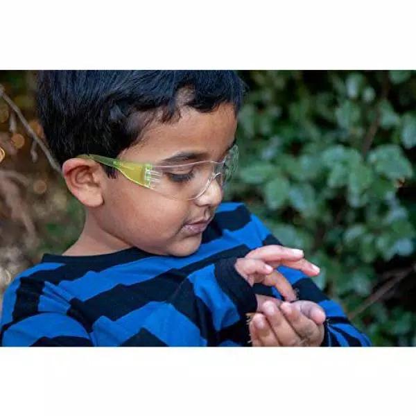 Safe Handler Kids Protective Safety Glasses, Clear Lens, Multi-Color Temple Variety Pack (Box of 12)