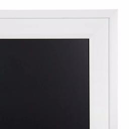 DesignOvation Bosc White Chalkboard Magnetic Memo Board, Square Framed Wall Decor thumbnail 3