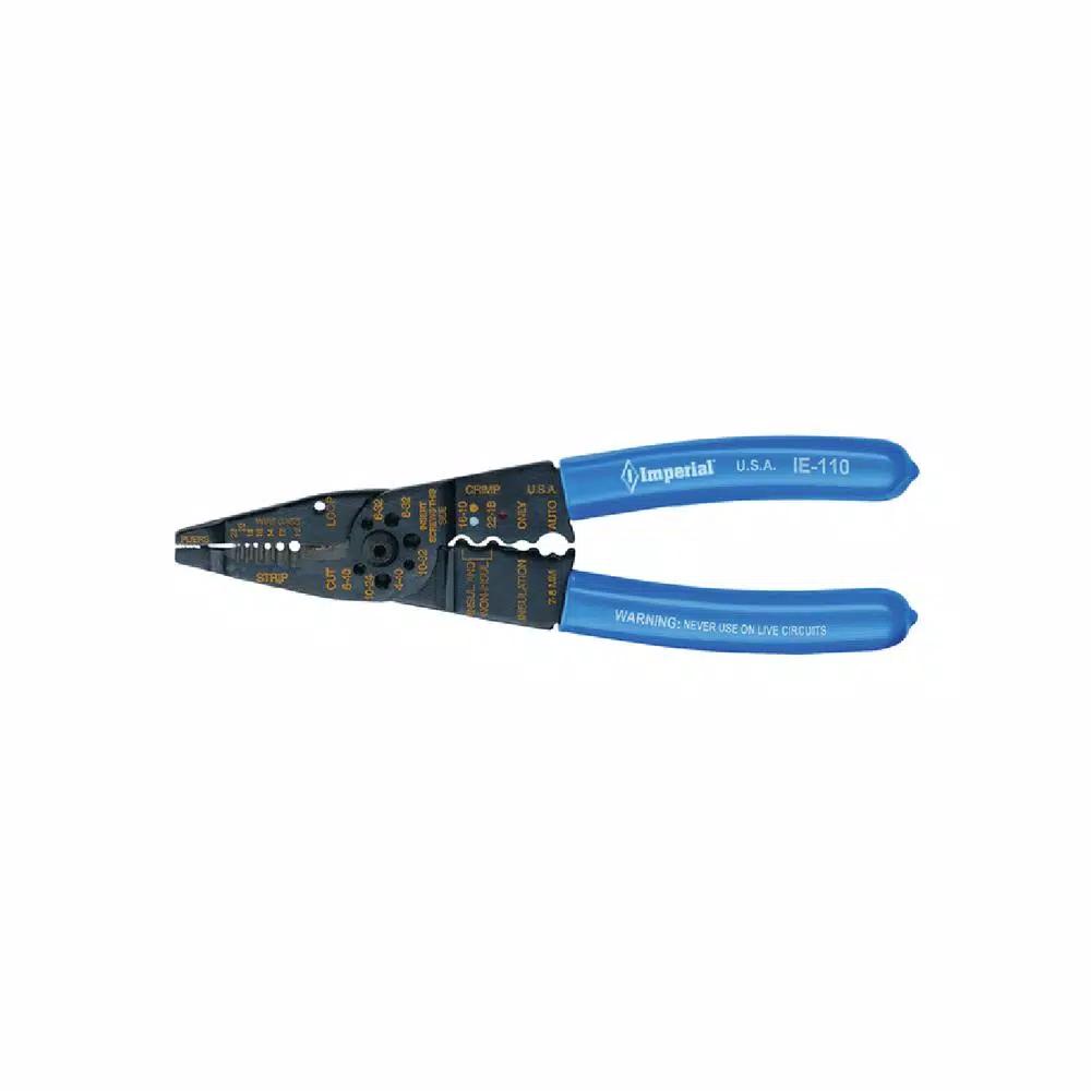 Imperial 10 in. 5-in-1 Heavy-Duty Wire Stripper, Cutter, and Crimper