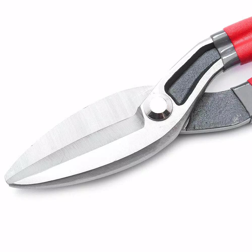 Wiss 9.75 in. Straight-Cut Tin Snips with Rubber Handles
