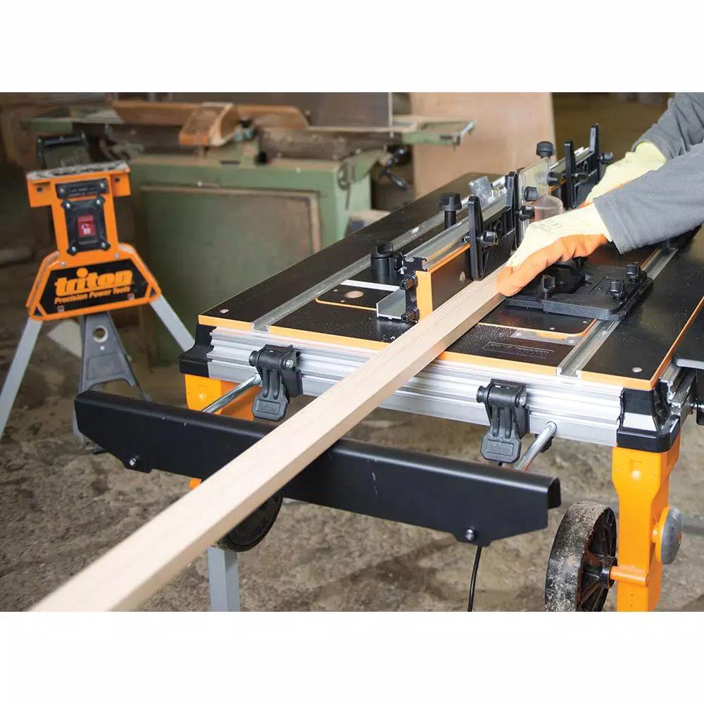 Triton Workcenter Outfeed Support Accessory with Chrome-Plated Extension Bars