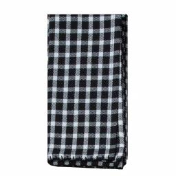 Kay Dee Black and White Gingham Cotton Napkins, 20 in. x 20 in. (4-Pack) thumbnail 1