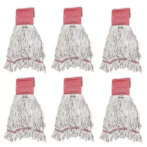 Ti-Dee American Ti-Dee 4-Ply Looped End Rayon Blend Mop Heads with 5 in. Band, 6-Pack