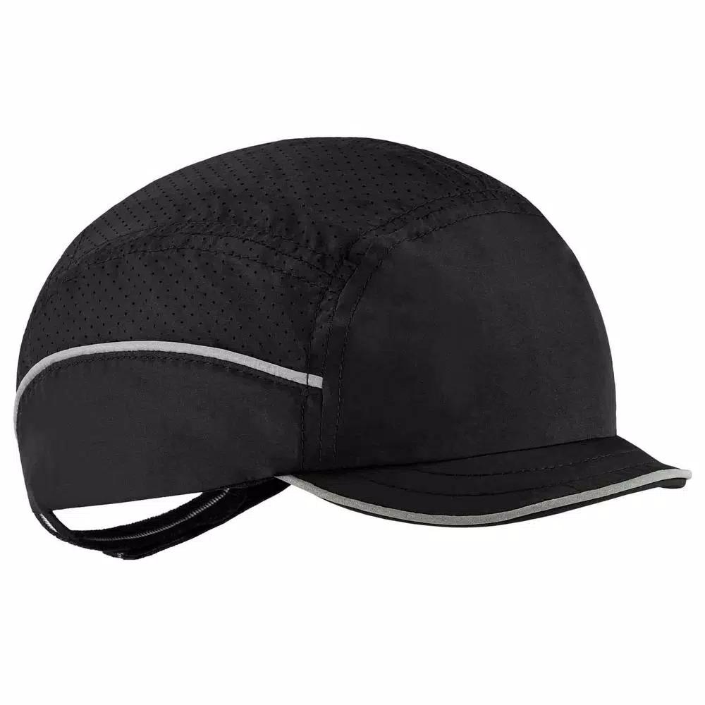 Skullerz 8955 Micro Brim Black Lightweight Vented Bump Cap Hat