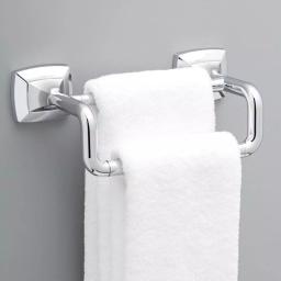 Delta Portwood 6 in. Double Hand Towel Bar, Polished Chrome thumbnail 2