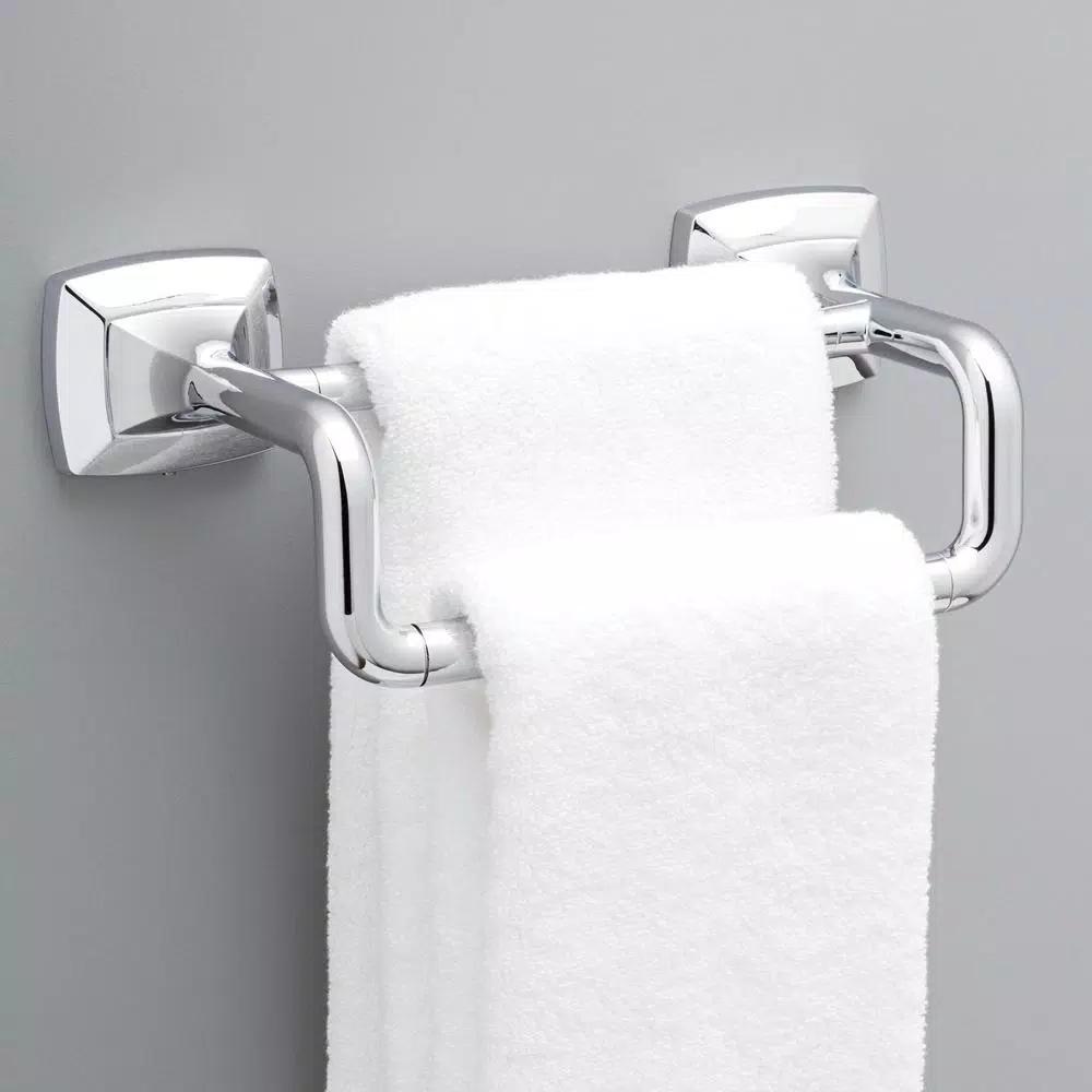Delta Portwood 6 in. Double Hand Towel Bar, Polished Chrome