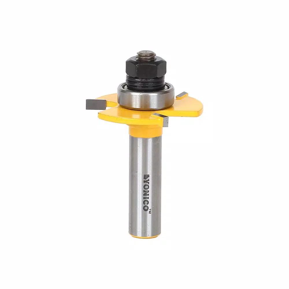 Yonico Biscuit Joint Slot Cutter #20, 1/2 in. Shank, Carbide Tipped Router Bit