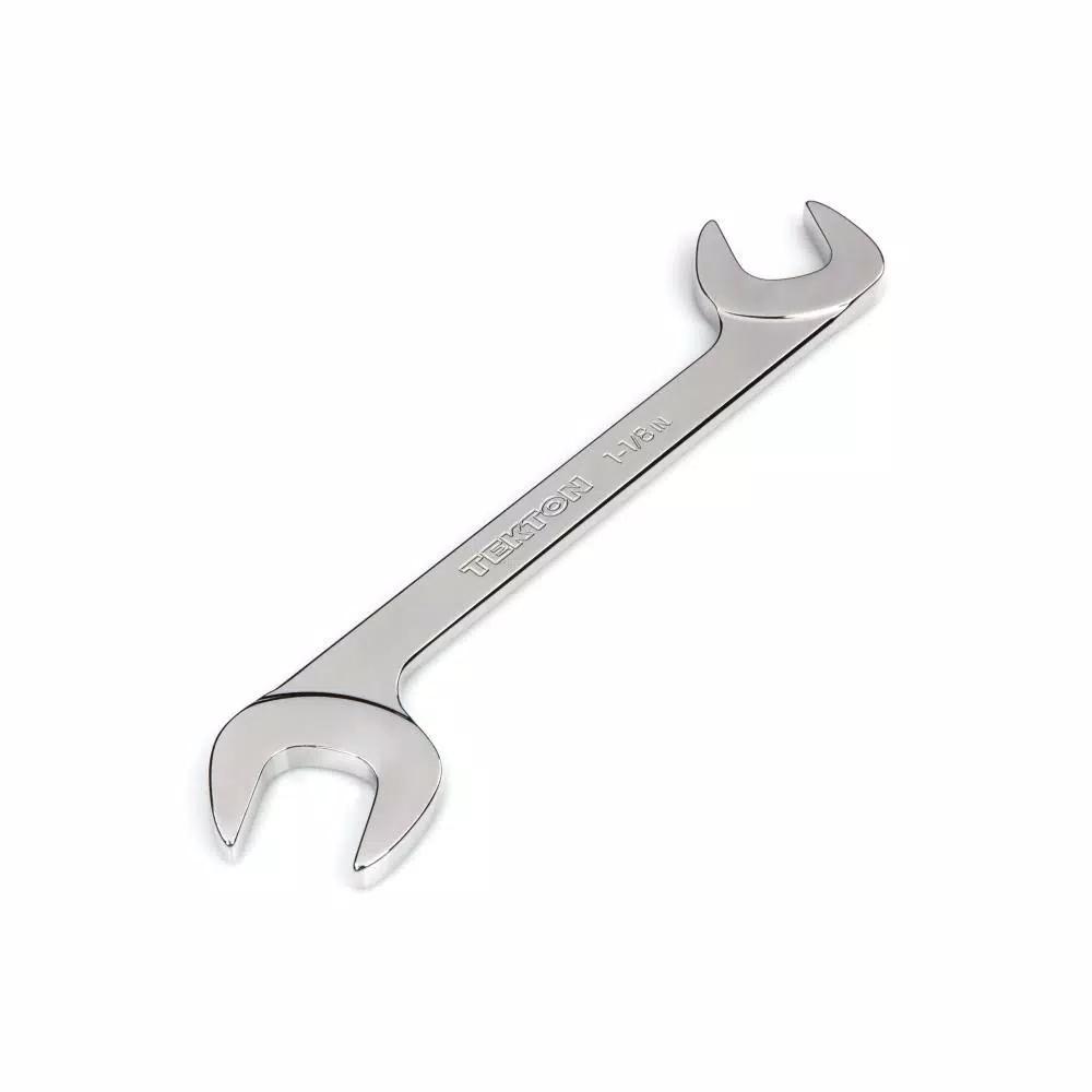 TEKTON 1-1/8 in. Angle Head Double Open End Wrench, 60° Offset