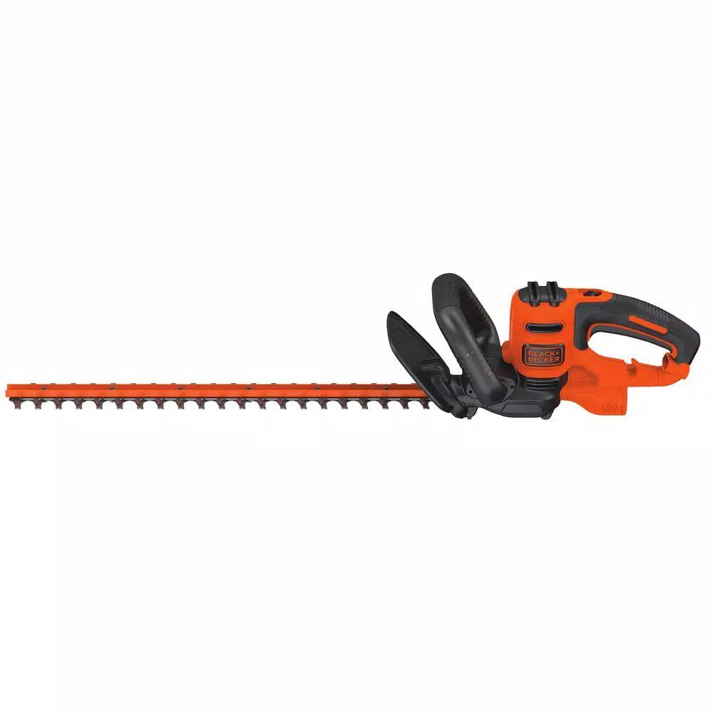 BLACK+DECKER 22 in. 4.0 Amp Corded Electric Hedge Trimmer with Dual-Action Hardened Steel Blades