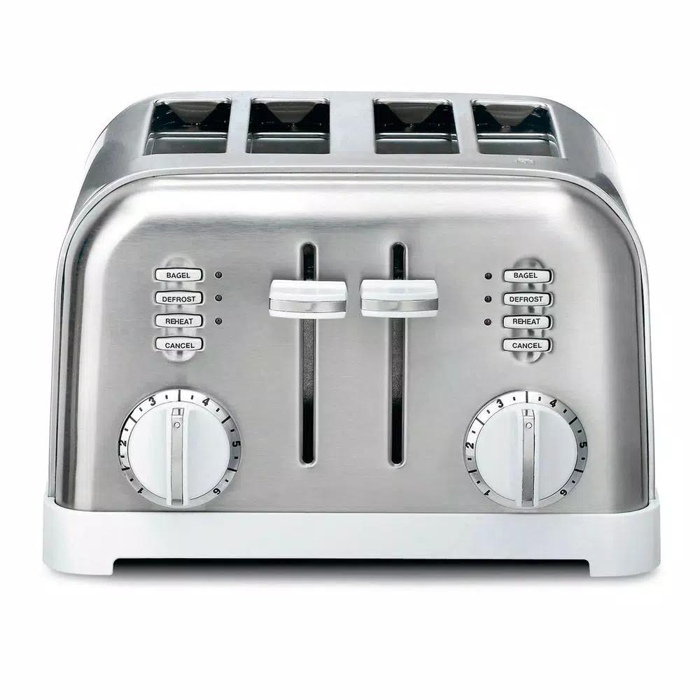 Cuisinart CPT-180W Classic Series 4-Slice Wide Slot Toaster, White