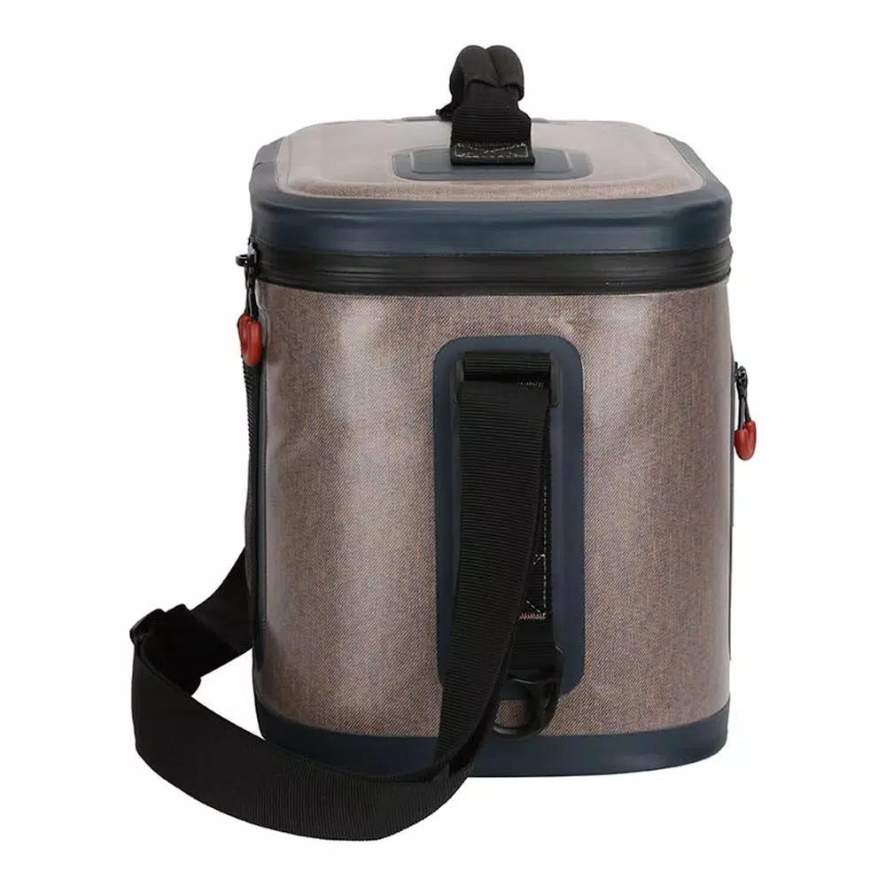 Camp-Zero 7.6 Qt. Soft Cooler, 12-Can Capacity, Beige and Blue