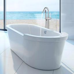 Vanity Art 40 in. Freestanding Single Handle Claw Foot Tub Faucet with Hand Shower, Polished Chrome thumbnail 7