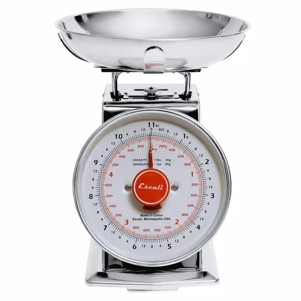 Escali Mercado Analog Food Scale with Stainless Steel Bowl