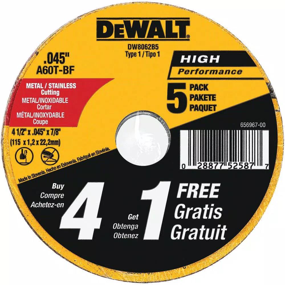 DEWALT 20V MAX Cordless 4-1/2 in. Angle Grinder, Tool Only with 25 Metal & Stainless Cutting Wheels