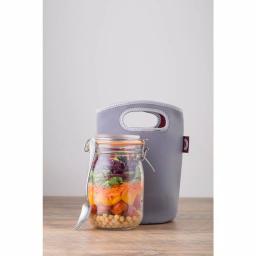 Kilner 34 oz Glass Make and Take Salad Jar Set with Neoprene Pouch and Stainless Steel Spork thumbnail 3