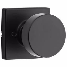 Kwikset Pismo Square Matte Black Half-Dummy Door Knob thumbnail 1