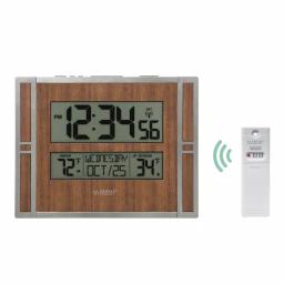 La Crosse Technology Atomic Digital Wall Clock with Wireless Outdoor Temperature Sensor and Daylight Saving Time thumbnail 4