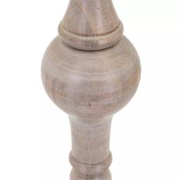 IMAX Trisha Yearwood Nightingale Mango Wood Hurricane Candle Holder Set of 3, Gray thumbnail 8
