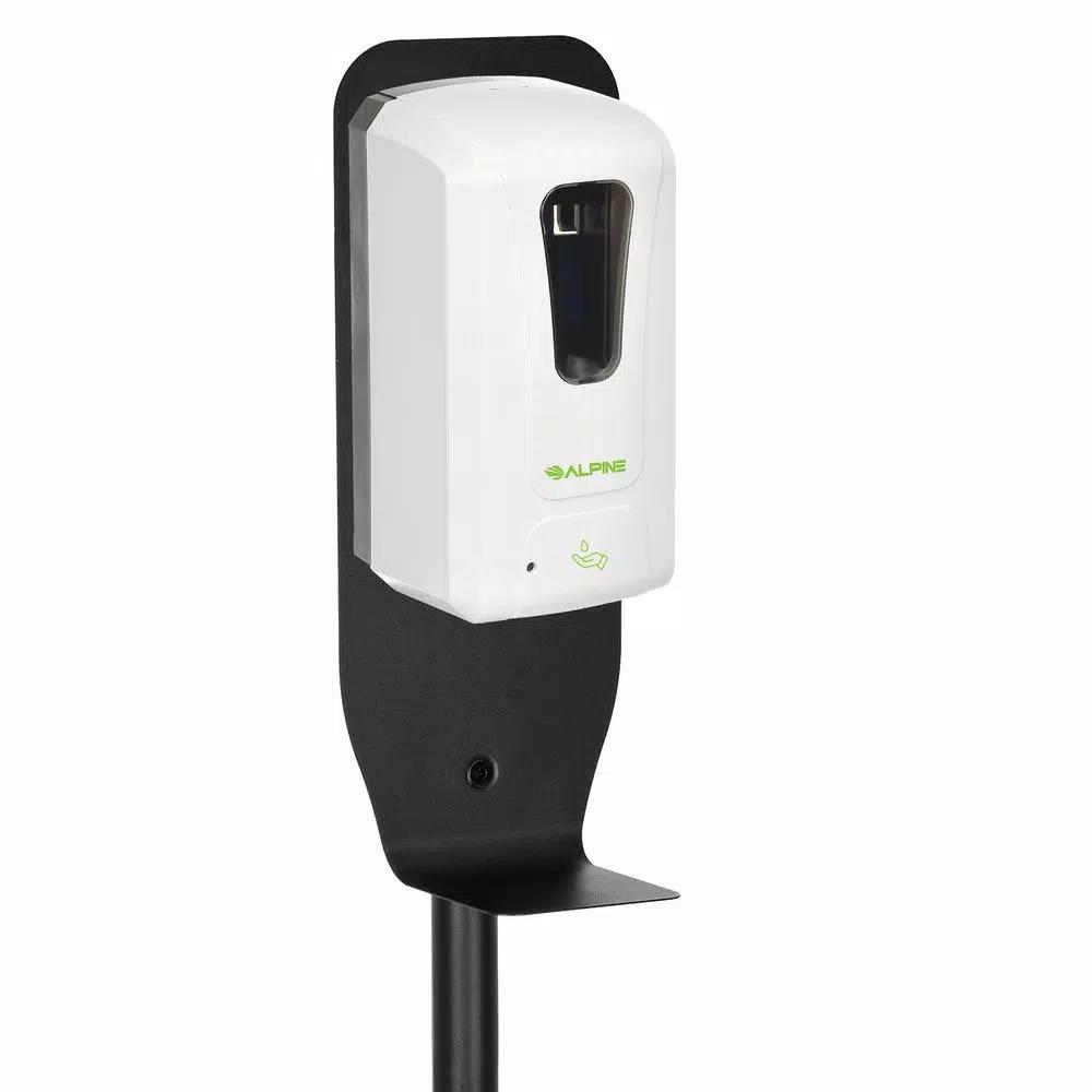 Alpine Industries 1200ml Automatic Hand Sanitizer Dispenser with Floor Stand, White