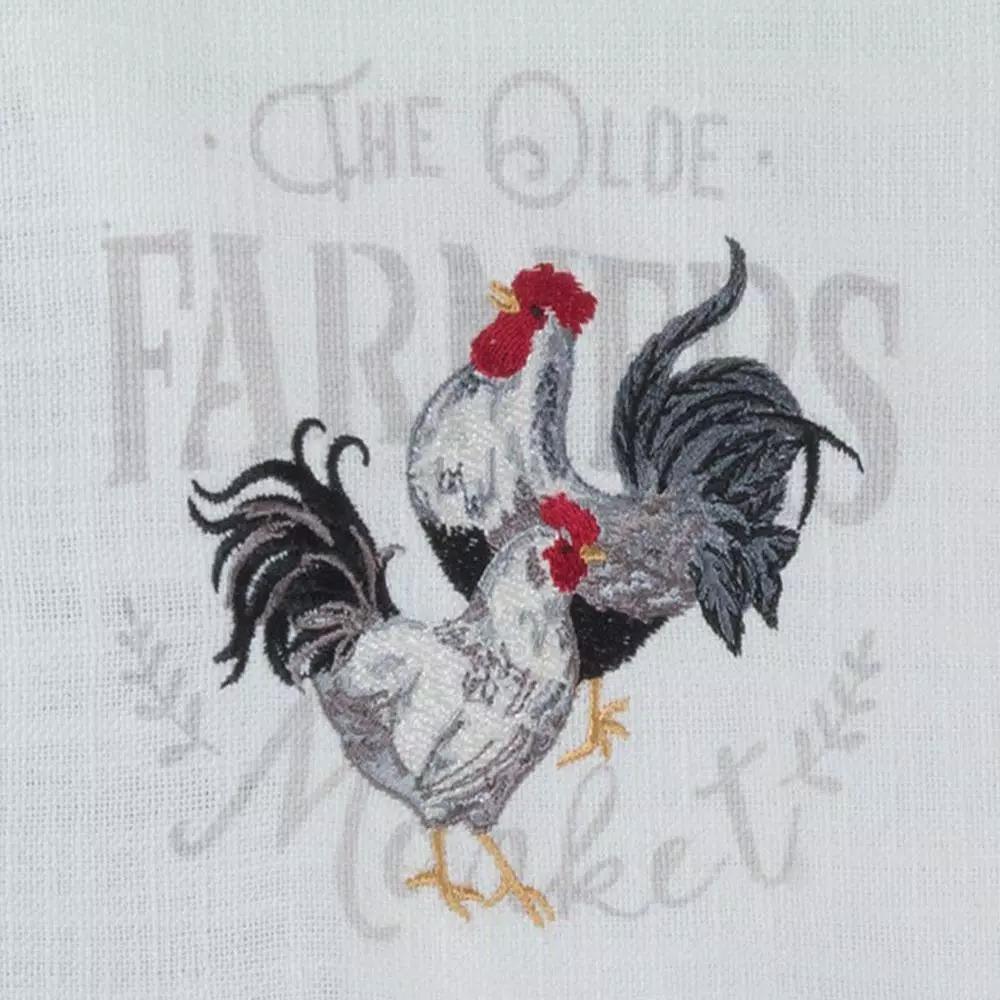 Kay Dee Farmers Market Embroidered Multicolor Rooster Placemats, Set of 4