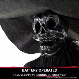 Haunted Hill Farm 7.5 ft. Animated Phantom Witch with Multi-Color LED Crystal Ball Halloween Prop thumbnail 9