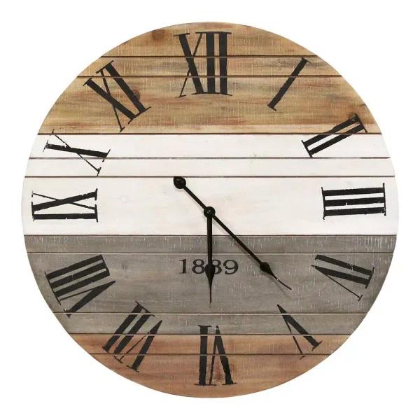 Stratton Home Decor 21" Winston Rustic Wall Clock with Wood Grain Face