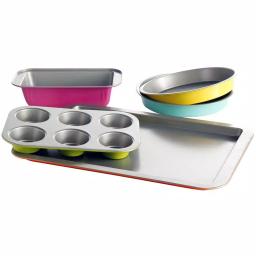 Gibson Color Splash Lyneham 5-Piece Carbon Steel Bakeware Set thumbnail 1