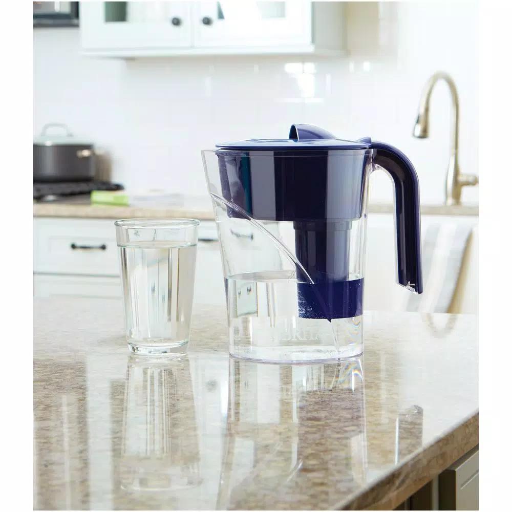Brita Mist Water Filter Pitcher, 48 oz. Capacity, Dark Blue, BPA Free