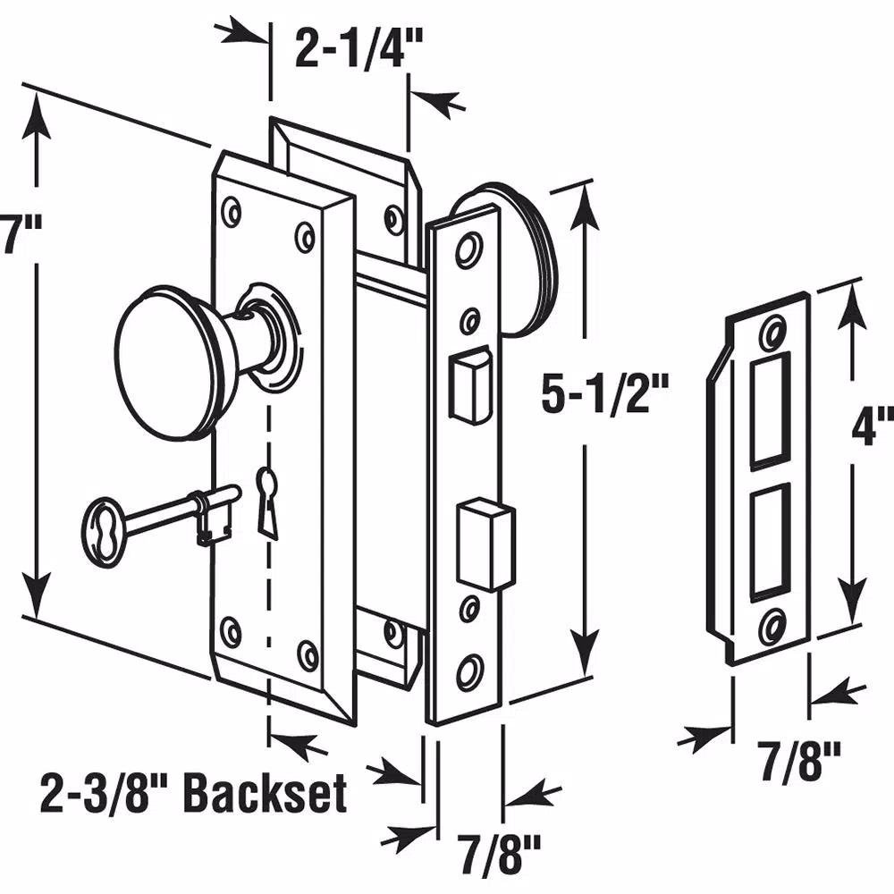 Prime-Line Classic Bronze Steel Interior Door Lock Set - Antique Style Passage Knob
