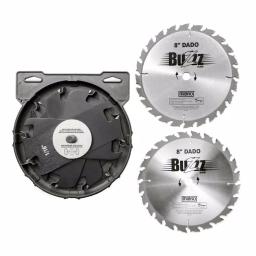 MIBRO 8 in. Carbide Stacking Dado Blade Set, 14-Piece Kit for Smooth Grooves and Rabbets thumbnail 3